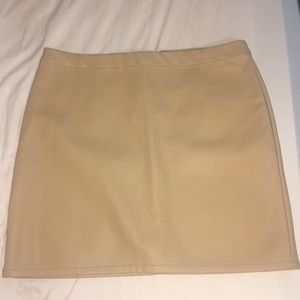 Tan Leather Skirt